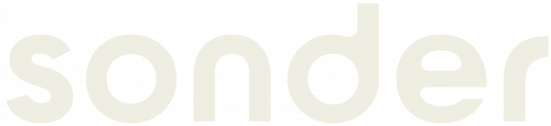 Sonder Primary Wordmark Off white